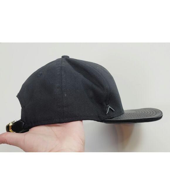 PLAYBOY FAUX LEATHER BILL BLACK ADJUSTABLE HAT - Picture 9 of 14